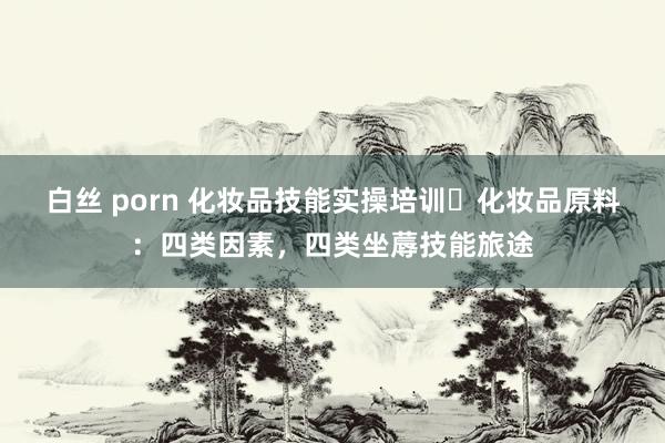 白丝 porn 化妆品技能实操培训✅化妆品原料：四类因素，四类坐蓐技能旅途