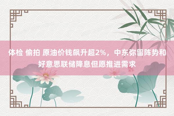 体检 偷拍 原油价钱飙升超2%，中东弥留阵势和好意思联储降息但愿推进需求