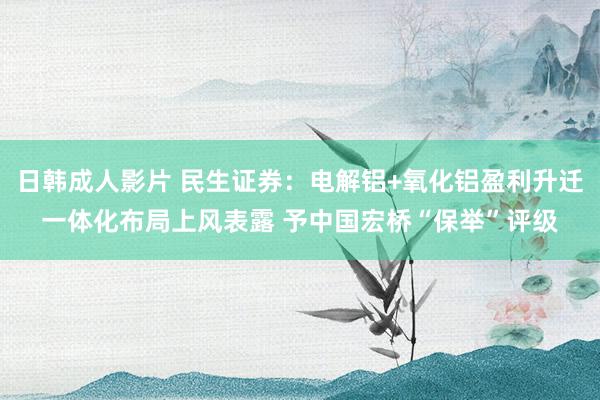 日韩成人影片 民生证券：电解铝+氧化铝盈利升迁一体化布局上风表露 予中国宏桥“保举”评级