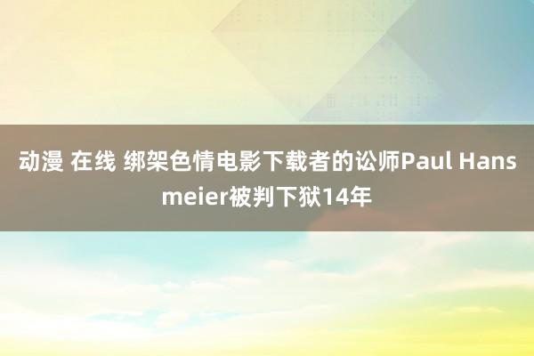 动漫 在线 绑架色情电影下载者的讼师Paul Hansmeier被判下狱14年